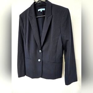 ANTONIO MELANI Black & Grey Pinstripe Blazer